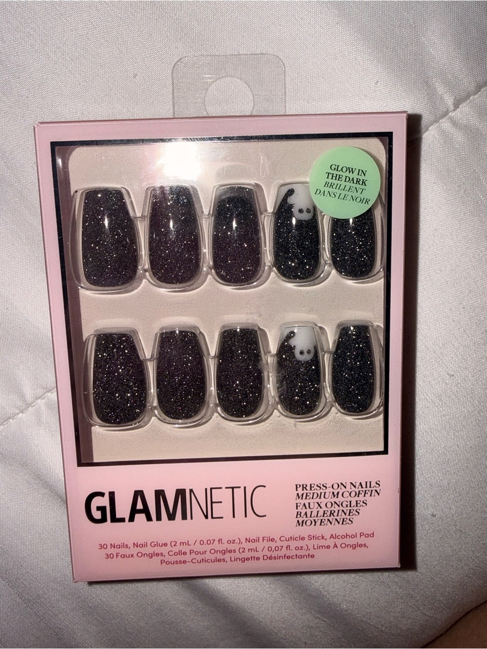 Glamnetic “Phantom Glow” Press On Nails In Medium Coffin - Picture 5 of 5